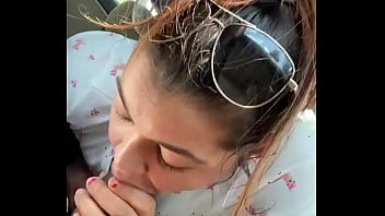 Preview 1 of School High Xxx - Cheating wife sucks dick in the car in public. Facial