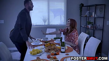Preview 3 of Cefan Ru - Redhead teen disciplined by foster stepmom and stepdad