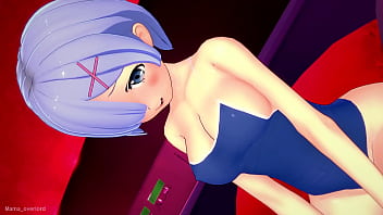 Preview 1 of 3gp King Sex Videos - Hace calor y Rem quiere follar vistiendo su ba&ntilde_ador (sin censura)