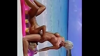 Preview 4 of On Brazil - Ava Lustra and Jordan St James Beach lesbian