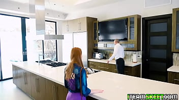 Preview 1 of Chaena Moves - Sugar Daddy romping Scarlett Snows tight muff from below