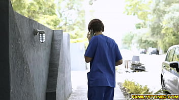 Preview 1 of Nadikai Beeg - Sexy nurse Natalie Porkman c. on her stepbrothers dick