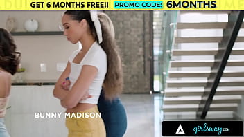 Preview 1 of Teen Candid Bikini - GIRLSWAY - Bickering Stepsisters Kimmy Kimm &amp_ Alexis Tae Use Stepmom Bunny Madison As Their Mediator