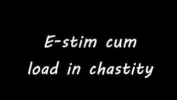 Preview 1 of Ebony Cousin Turned - E-stim cum load in chastity