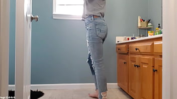 Preview 2 of Public Japanese At Nagoya - Sage Eldritch Soaking Her Panties &amp_ Ripped Denim Jeans