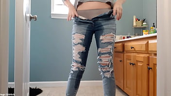 Preview 3 of Public Japanese At Nagoya - Sage Eldritch Soaking Her Panties &amp_ Ripped Denim Jeans
