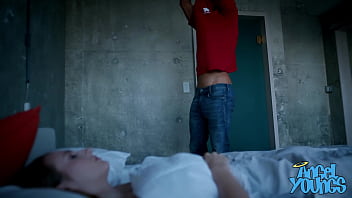 Preview 1 of Two Shemalees - Imagine Waking Up Next to Big Titty Blonde Angel Youngs and Her Fucking You Like This