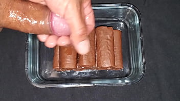 Preview 2 of Youngesy Asian - My Little Debbie Swiss Rolls gets a fresh coating of my Cum Frosting.