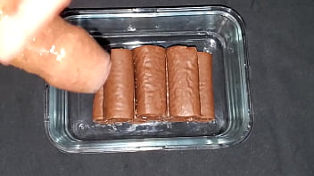 Preview 1 of Youngesy Asian - My Little Debbie Swiss Rolls gets a fresh coating of my Cum Frosting.