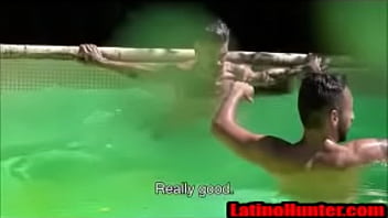 Preview 1 of Nadia Accuro - 2 Tatted hispanic thugs fuck raw by the pool - LatinoHunter.com