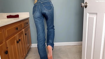 Preview 4 of Begg Full Film - Sage Eldritch Cumming in &amp_ Wetting Lee Denim Jeans #1