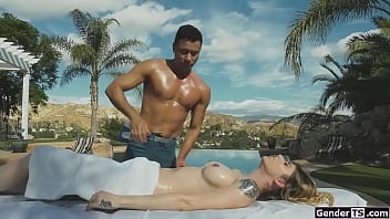 Preview 2 of House Mea Sixy - Shemale Casey Kisses oily handjob n anal