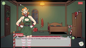 Preview 3 of Chinese Whore - Claus&#039_ Secret Surprise [ XMAS HENTAI Game ] Ep.1 Naughty elf and sexy santa wife !