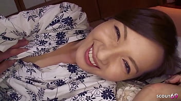 Preview 1 of Salam Oasis - Small Tits Slim Japanese Mature Step-Mom wake up and give POV Creampie Fuck in Uncensored Japan Porn