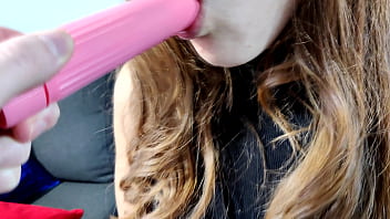 Preview 3 of Dfgh - Miss Jasmin Sucking and Deepthroating Vibrator