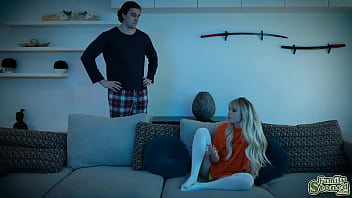 Preview 1 of Step Nusrse - Stepbrother threatens his stepsister if she will not suck his dick