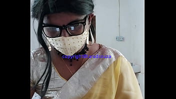 Preview 3 of Divya Roy - Indian crossdresser model Lara D&#039_Souza in yellow saree part 2
