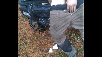 Preview 4 of Kachi Sex Video - Solo in the woods in the cold