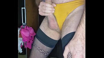 Preview 4 of Julia Atica - Crossdresser posing in Marlies Dekker Lingerie and masturbates