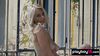 Preview 4 of Hidden Cam Omo - Classy blonde MILF beauty Miky Muse presenting her amazing natural tits
