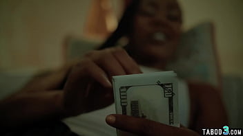 Preview 2 of Indian Village Girl Forced Rape - Ebony lesbian slut Sally Mae discovering a black cops Misty Stone shaved pussy