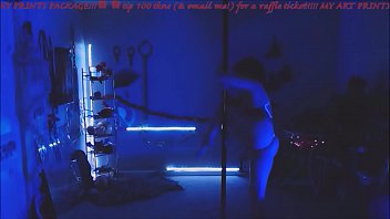 Preview 1 of Virgin English Subtitles - Alexa Kitten Pole Dancing 3 Outfits Non Nude