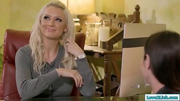 Preview 1 of Slow Facefuck - Hot blonde licks and fingers a girls ass