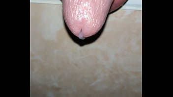 Preview 3 of Brit Lee - Milking a prostate Dildo in the bathroom
