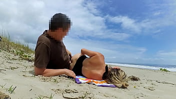 Preview 3 of Christy Maker - A fat dick in the ass perked up a milf dozing on the beach!