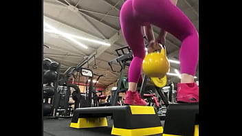 Preview 1 of Bridgette Prison - Sexy training in the gym in leggins
