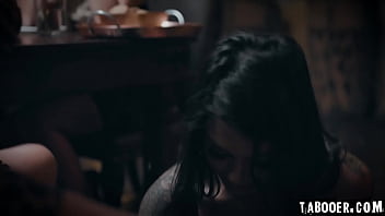 Preview 3 of Public Harassment - Young 18yo Gina Valentina served for dinner to four cunt hungry sorority women Reagan Foxx,  Ryan Keely,  London River and Vera King!