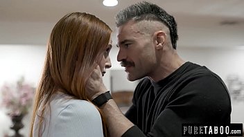 Preview 2 of Xxxxx Pinch Lorna Xxxxx - Widowed Man&#039_s Obsession with Son&#039_s Redhead Girlfriend Maya Kendrick
