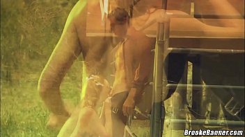 Preview 3 of Hd Animal And Girl Sex Videos - 19 year old Brooke Banner stepdad shoots load on her belly