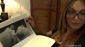 Preview 1 of Ass To Ass Rubbing - Big cock brunette TS anal fucks man