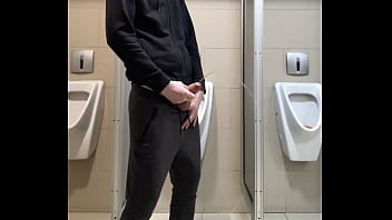 Preview 3 of Kendall Karson Lesbian Strapon - piss in public toilet
