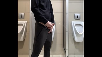 Preview 4 of Kendall Karson Lesbian Strapon - piss in public toilet