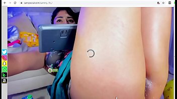 Preview 1 of Handcuffed To - petite twitter slut rides big black dildo for you