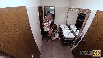 Preview 3 of Bog Zitats - HUNT4K. Hunter fucks gorgeous redhead in the public restroom