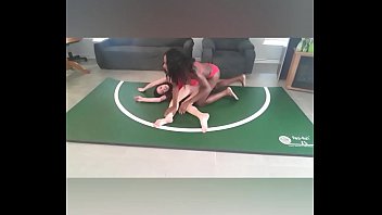Preview 3 of Techer With Small Students - Paris Love vs Ama Rio Catfight