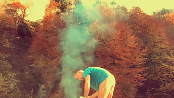 Preview 3 of First Time Xxz - smoking hot - nudist at campfire