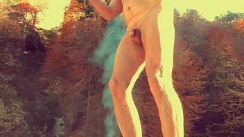 Preview 1 of First Time Xxz - smoking hot - nudist at campfire