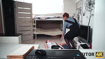 Preview 2 of Nude Pusu - TUTOR4K. English instructor gives a pleasant blowjob and gets drilled