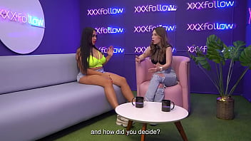 Preview 2 of Mimi Sloan - Lalucero Latin BBW MILF destroys a cock while sitting in XXXfollow Sessions #6 Podcast Dani Ortiz
