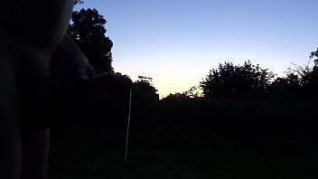 Preview 2 of Satin Jayde Milf - 4 girls only: Azginim1 - Bare naked cumshot at sunrise @Belgium somewhere