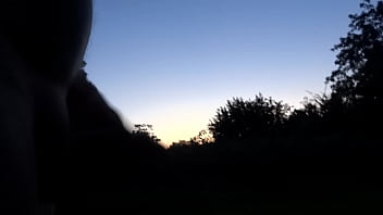Preview 1 of Satin Jayde Milf - 4 girls only: Azginim1 - Bare naked cumshot at sunrise @Belgium somewhere