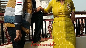 Preview 1 of Hitachi Makes This Lesbo Moan - छत पर खड़ी देसी भाभी को गरम करके ताबड़तोड़ चोदा