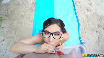 Preview 3 of Hot Milf Jasmine Jea - Extra small geeky bespectacled brunette stepsister rough fucked