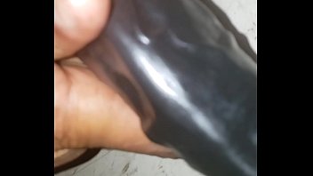 Preview 4 of Pussy Outdoor - Swallowing a 7 inch Dildo