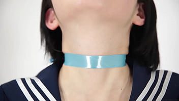 Preview 2 of Sexy Blaked - A woman drinking water with a ribbon around her neck