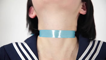 Preview 3 of Sexy Blaked - A woman drinking water with a ribbon around her neck